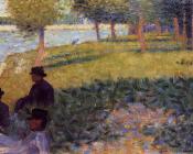 乔治修拉 - La Grande Jatte, Three Men Seated